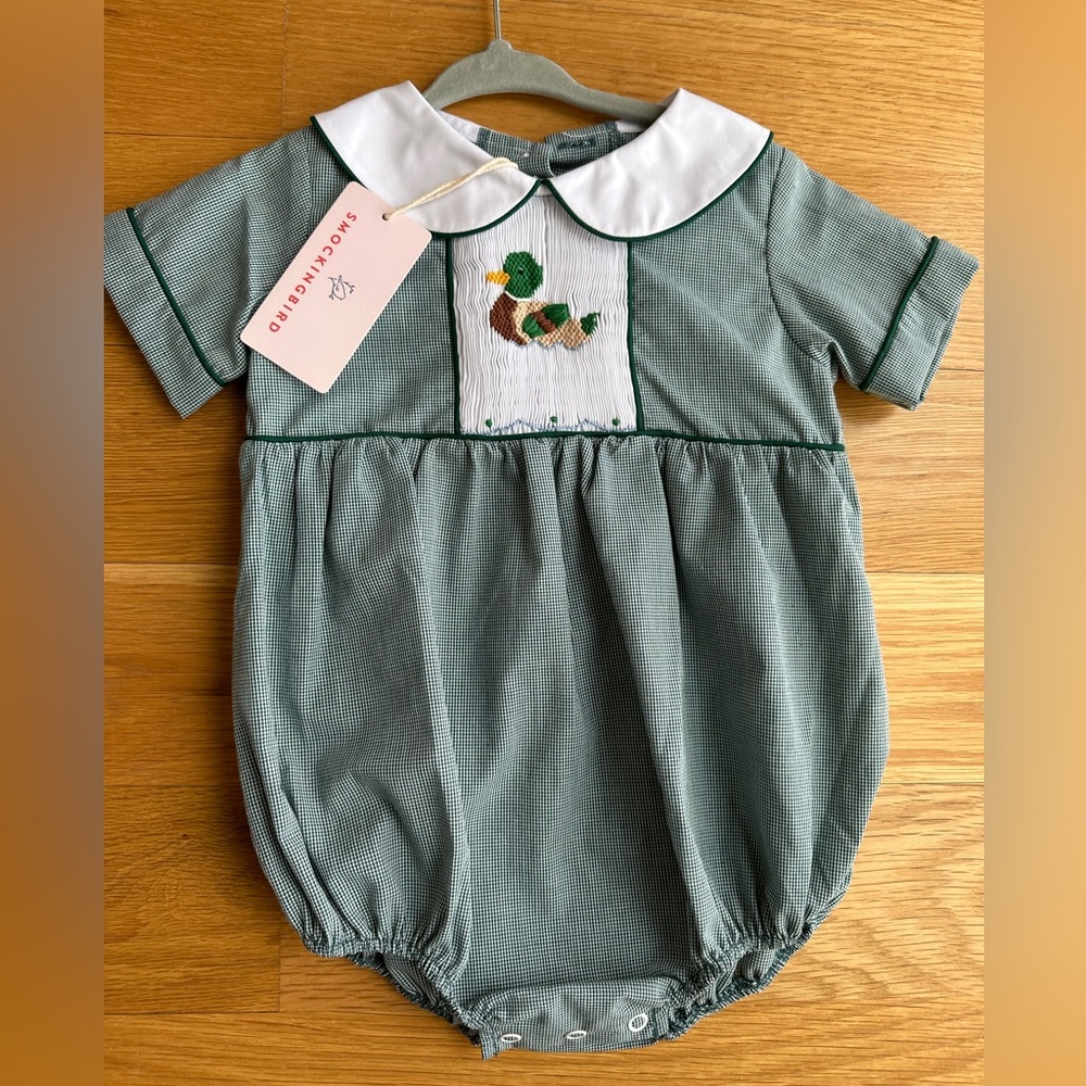 Smockingbird mallard bubble - size 2T